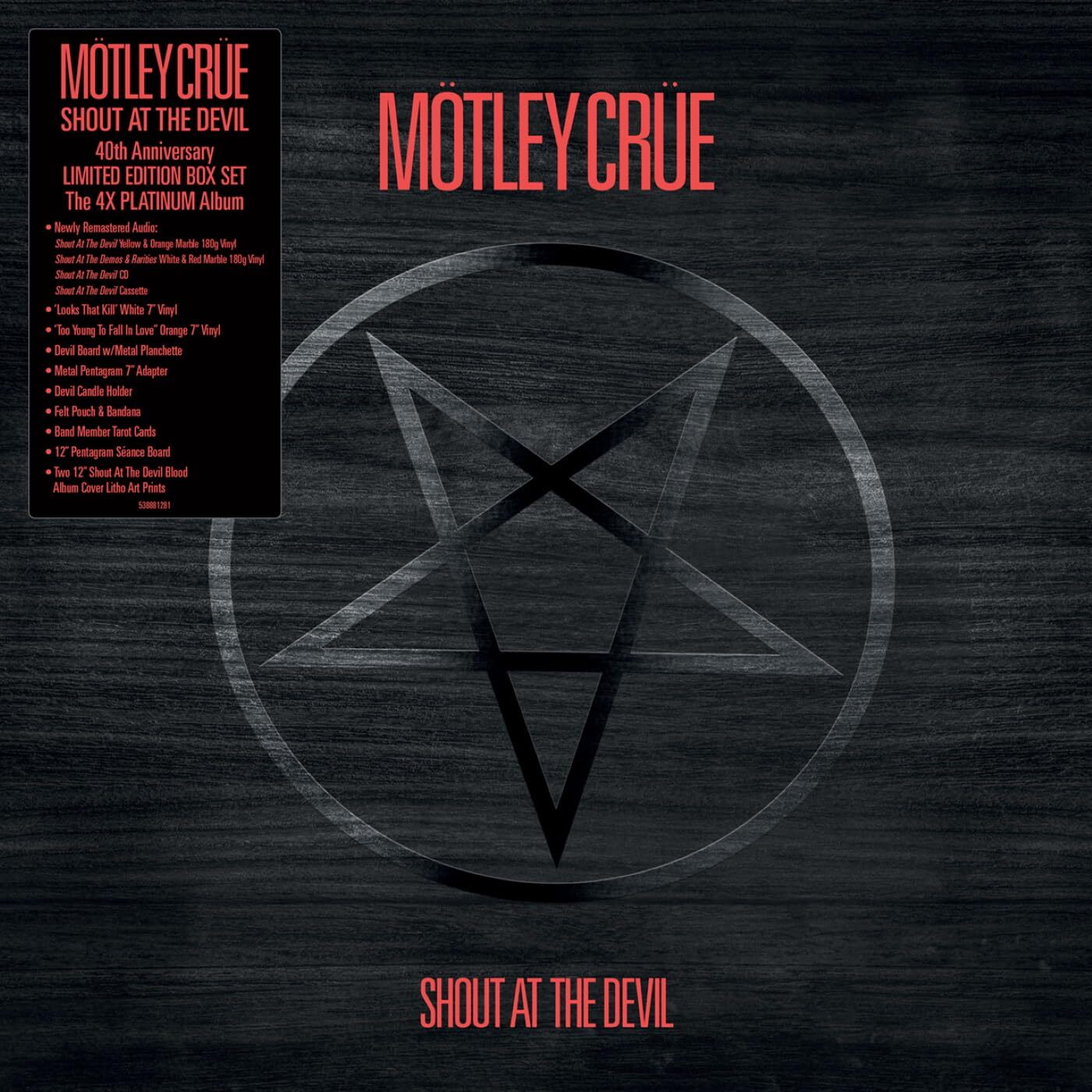 Motley Crue — Shout At The Devil — Vinyle Red — Édition Anniversaire — Coffret