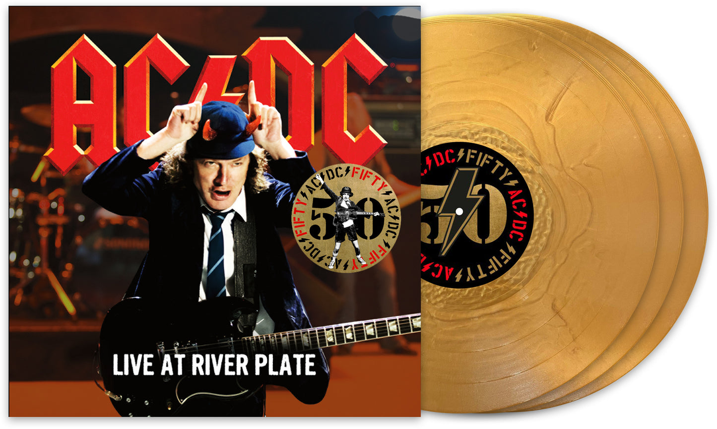 AC/DC — Live At River Plate (50th Anniversary) — Gold Vinyl — Anniversary Edition — Limited Edition