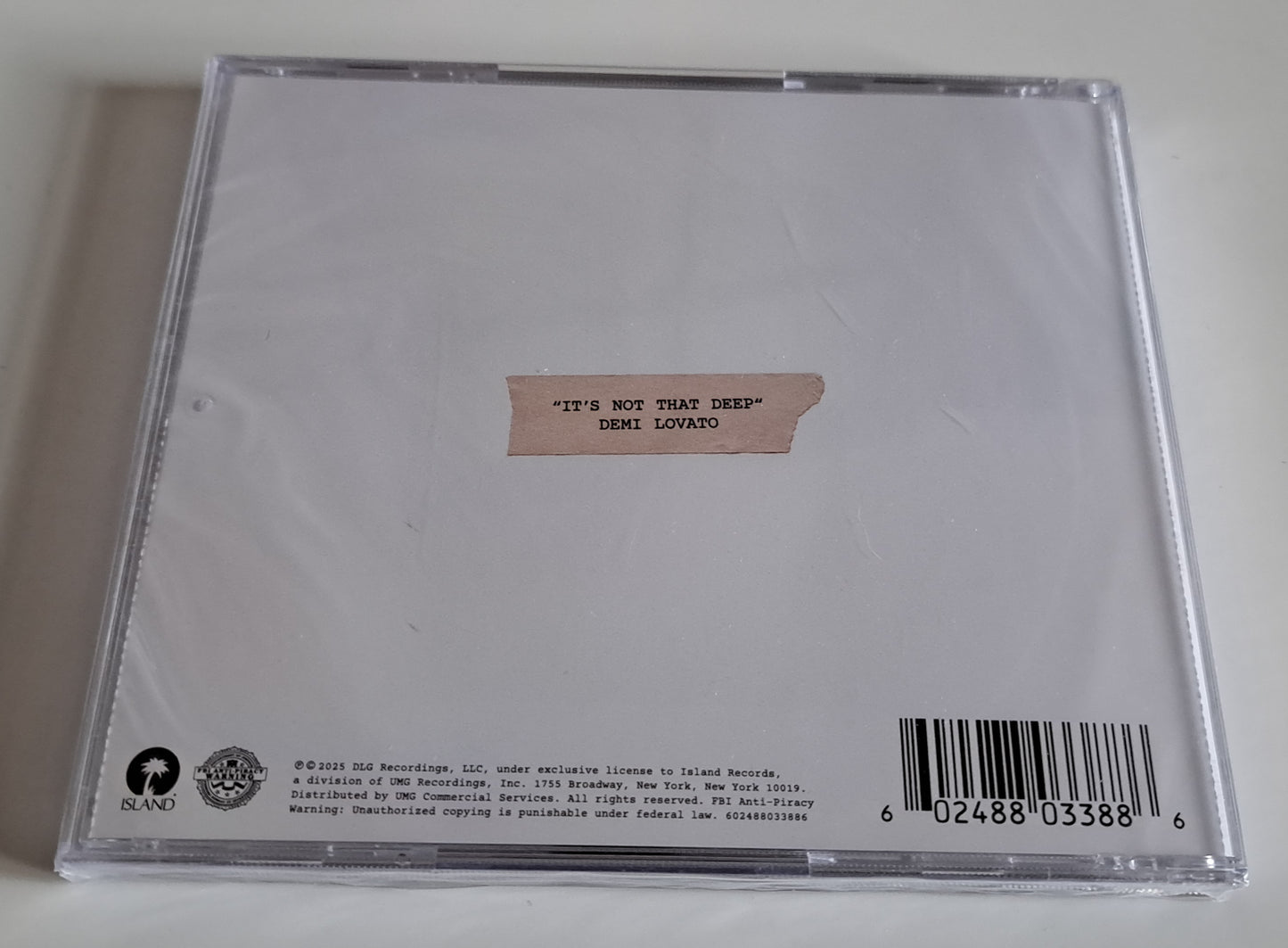 Demi Lovato - It’s not that deep - signé (CD)