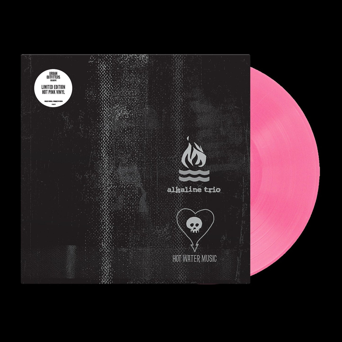 Alkaline Trio / Hot Water Music — Split - Hot Pink — Pink Vinyl