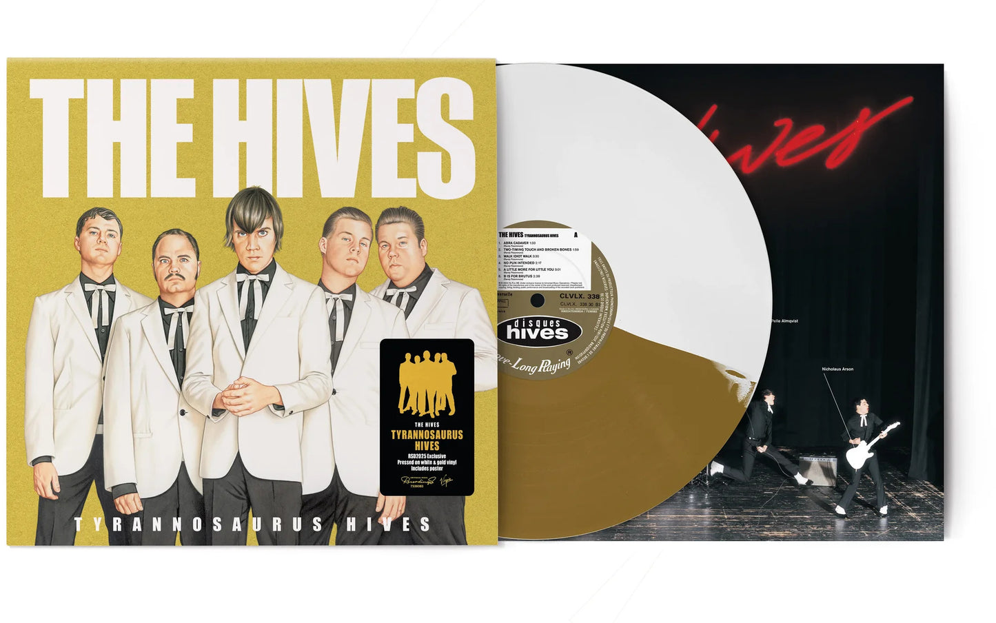Hives — Tyrannosaurus Hives - Limited White & Gold Colored Vinyl — Vinyle White — Édition Limitée — Import UK