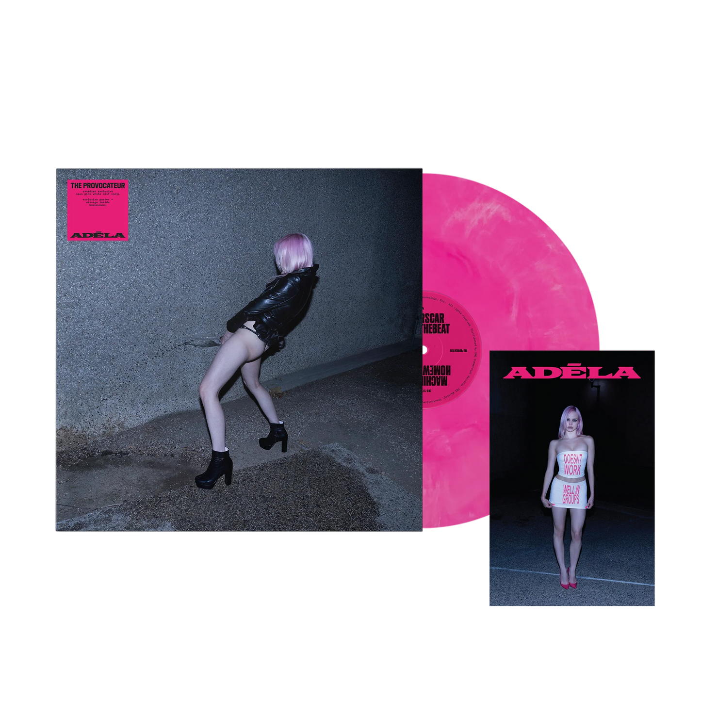 [PRÉCOMMANDE] Adéla - The Provocateur Neon Pink Vinyl (Canadian Exclusive) + Signed Poster