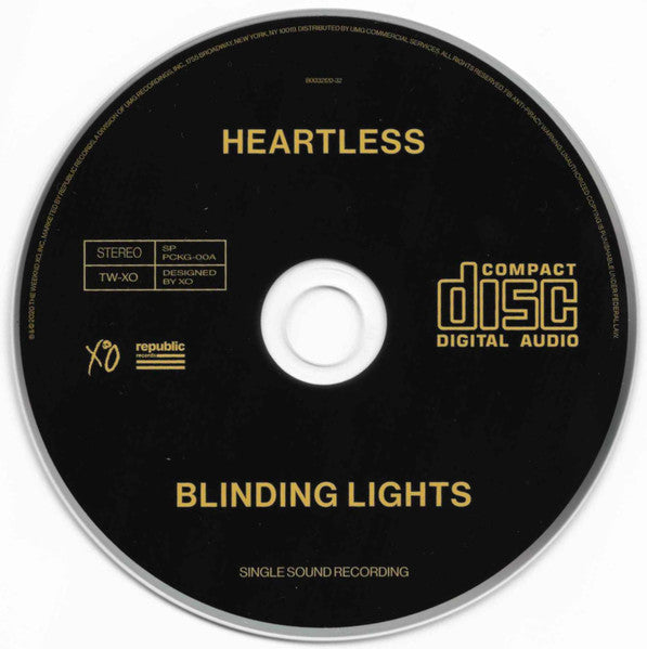 The Weeknd - Heartless / Blinding Lights - CD single - Collector 12